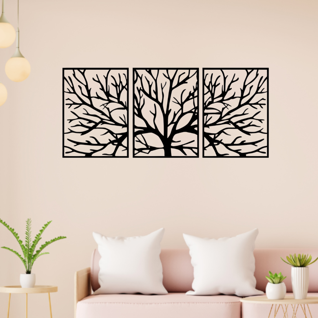 Buy Tree of life 3 panels Triptych Wood wall art Tree of life | Decor We 